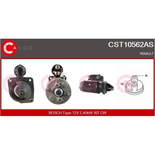 Starter Casco CST10562AS Brand New Hq für Hitachi Perkins