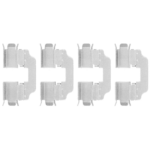 Zubeh&ouml;rsatz Scheibenbremsbelag Hella 8DZ 355 203-411 f&uuml;r Renault Hinterachse