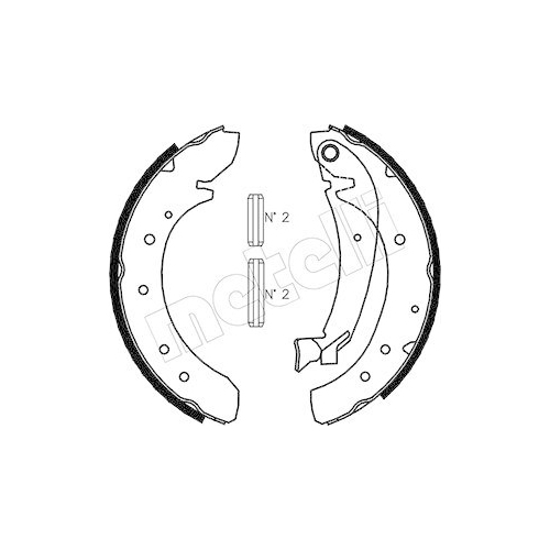 Bremsbackensatz Metelli 53-0073 f&uuml;r Citro&euml;n Fiat Peugeot Hinterachse