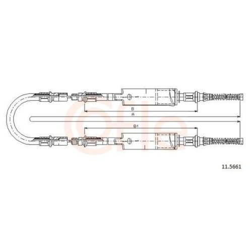 Seilzug Feststellbremse Cofle 11.5661 für Ford Hinten