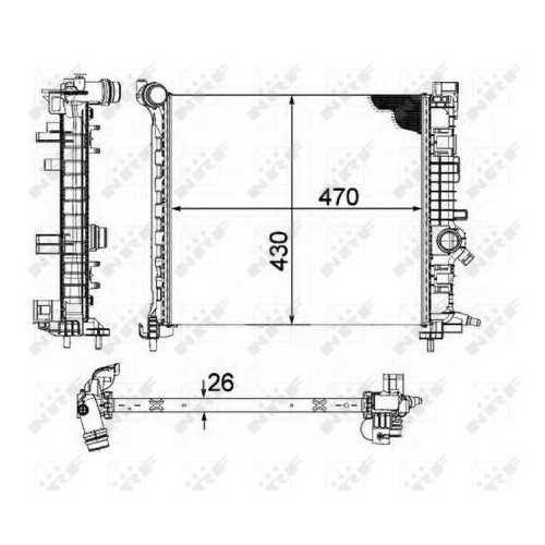 K&uuml;hler Motork&uuml;hlung Nrf 58476 f&uuml;r Opel Vauxhall