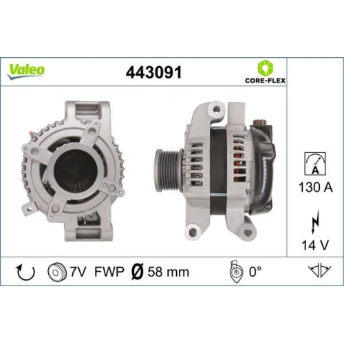 Generator Valeo 443091 Valeo Core-flex f&uuml;r Toyota Lexus