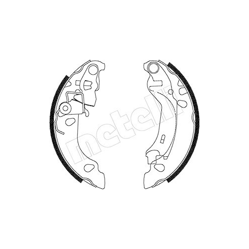 Bremsbackensatz Metelli 53-0083 für Fiat Hinterachse