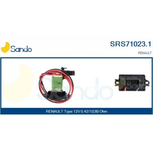 Widerstand Innenraumgebl&auml;se Sando SRS71023.1 f&uuml;r Renault