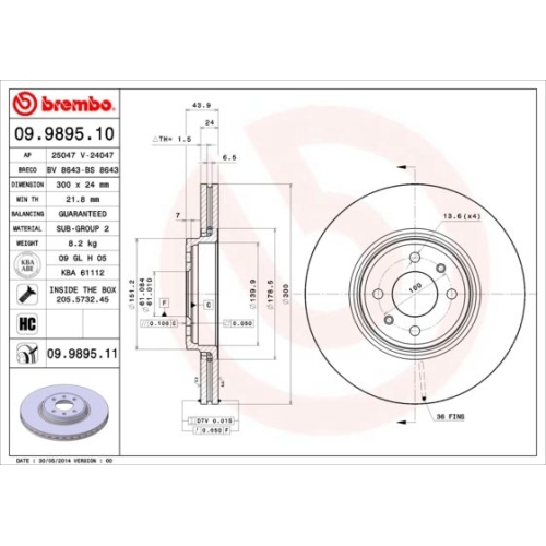 2X Brembo Bremsscheibe Prime Line f&uuml;r Renault Fengxing Dongfeng