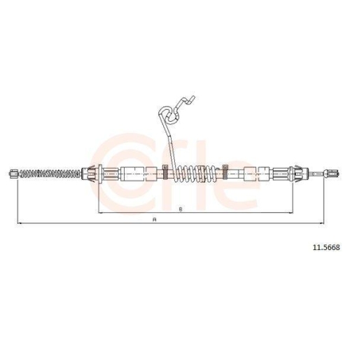 Seilzug Feststellbremse Cofle 11.5668 für Ford Hinten Rechts