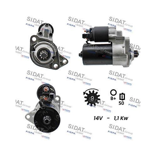 Starter Sidat S12BH0115A2 f&uuml;r Audi Ford Seat Skoda VW Vag