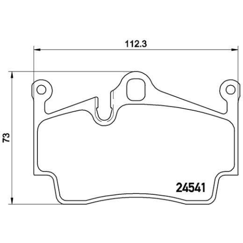 Bremsbelagsatz Scheibenbremse Brembo P65028 Prime Line f&uuml;r Porsche Hinterachse