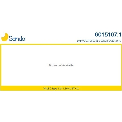 Starter Sando 6015107.1 f&uuml;r Mercedes Benz Mercedes Benz Mercedes Benz VW Vag