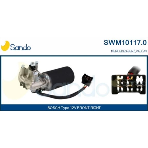Wischermotor Sando SWM10117.0 f&uuml;r Mercedes Benz Mercedes Benz Vag Vorne