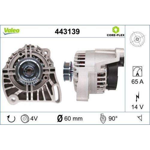 Generator Valeo 443139 Valeo Core-flex für Fiat Lancia