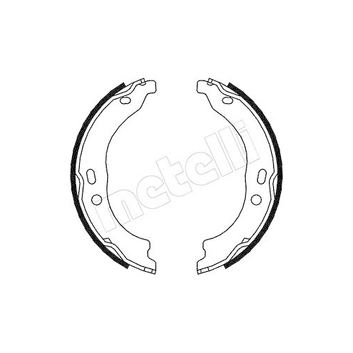Bremsbackensatz Feststellbremse Metelli 53-0094 f&uuml;r Citro&euml;n Fiat Hinterachse