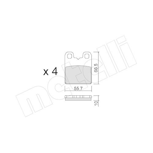 Bremsbelagsatz Scheibenbremse Metelli 22-1326-0 f&uuml;r Alfa Romeo Maserati