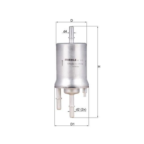 Kraftstofffilter Mahle KL 572 f&uuml;r Audi Seat Skoda VW Cupra