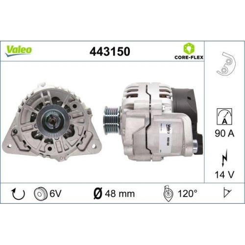 Generator Valeo 443150 Valeo Core-flex f&uuml;r Ford