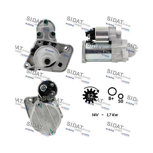 Starter Sidat S12BH0120A2 für Nissan Renault