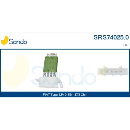 Widerstand Innenraumgebl&auml;se Sando SRS74025.0 f&uuml;r Fiat