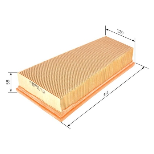 Luftfilter Bosch 1457433543 f&uuml;r Citro&euml;n Peugeot