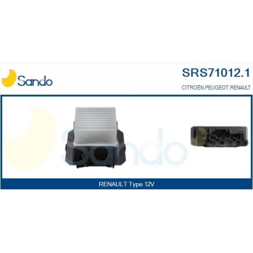 Widerstand Innenraumgebläse Sando SRS71012.1 für Renault Citroën/peugeot