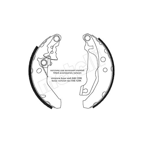 Bremsbackensatz Metelli 53-0132Y f&uuml;r Ford Hinterachse