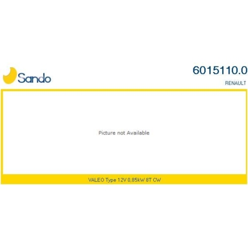 Starter Sando 6015110.0 für Renault Citroën/peugeot