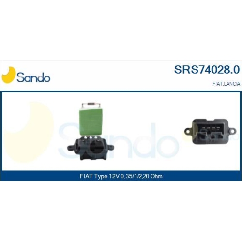 Widerstand Innenraumgebl&auml;se Sando SRS74028.0 f&uuml;r Fiat Ford Citro&euml;n/peugeot