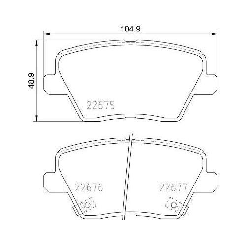 Bremsbelagsatz Scheibenbremse Brembo P30109 Prime Line f&uuml;r Hyundai Hinterachse
