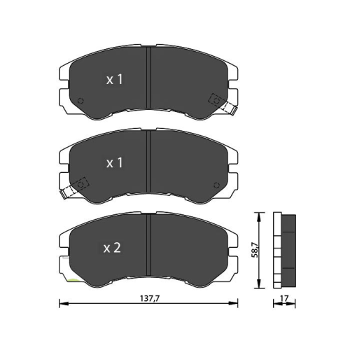 Bremsbelagsatz Scheibenbremse 7 Seven Parts SVP20320 f&uuml;r Isuzu Opel