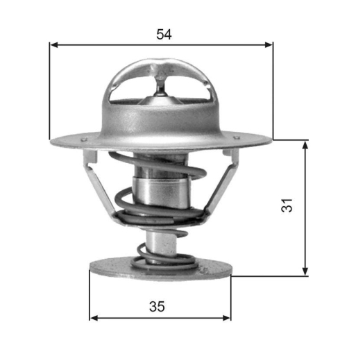 Thermostat K&uuml;hlmittel Gates TH00682G1 f&uuml;r Audi Ford Opel Porsche Seat Vauxhall