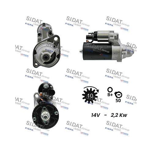 Starter Sidat S12BH0169 f&uuml;r Audi Seat Skoda VW Vag