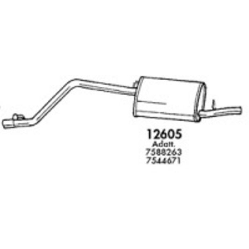 Endschalld&auml;mpfer Sigam 12605 f&uuml;r Autobianchi Fiat