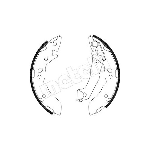 Bremsbackensatz Metelli 53-0168 f&uuml;r Hyundai Hinterachse