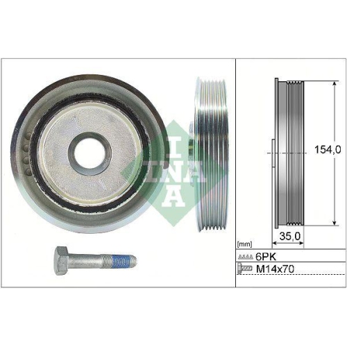 Riemenscheibensatz Kurbelwelle Schaeffler Ina 544 0112 20 für Citroën Fiat Ford