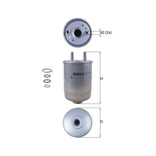 Fuel Filter Mahle KL 752/5D for Renault