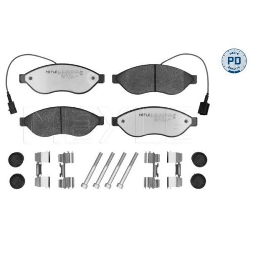 Bremsbelagsatz Scheibenbremse Meyle 02524468192PD f&uuml;r Citro&euml;n Fiat Peugeot