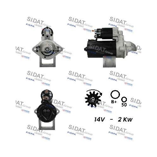 Starter Sidat S12BH0172A2 f&uuml;r Bmw Rover