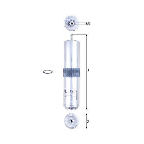 Kraftstofffilter Mahle KL 763D f&uuml;r Bmw Kayser