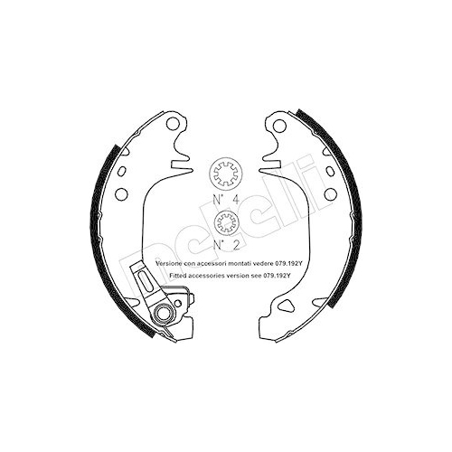 Bremsbackensatz Metelli 53-0320Y f&uuml;r Peugeot Hinterachse