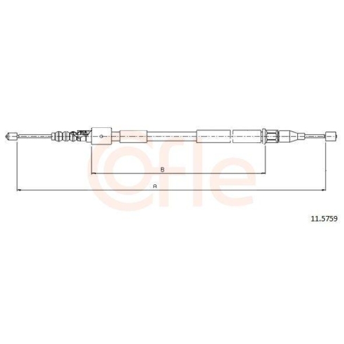 Seilzug Feststellbremse Cofle 11.5759 f&uuml;r Opel Hinten Links