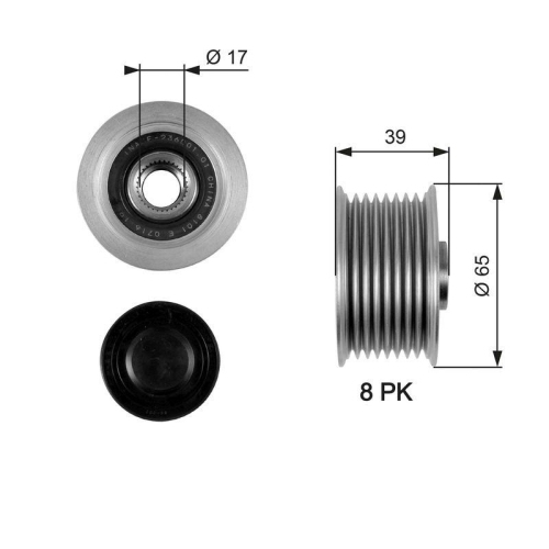 Generatorfreilauf Gates OAP7071 Drivealign&trade; f&uuml;r Mazda