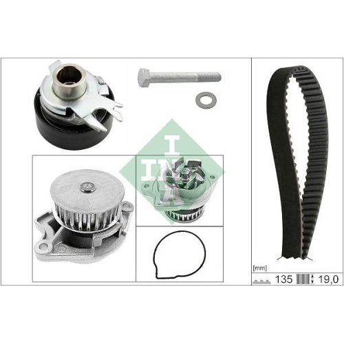 Wasserpumpe + Zahnriemensatz Schaeffler Ina 530 0199 30 f&uuml;r Audi Seat Skoda VW