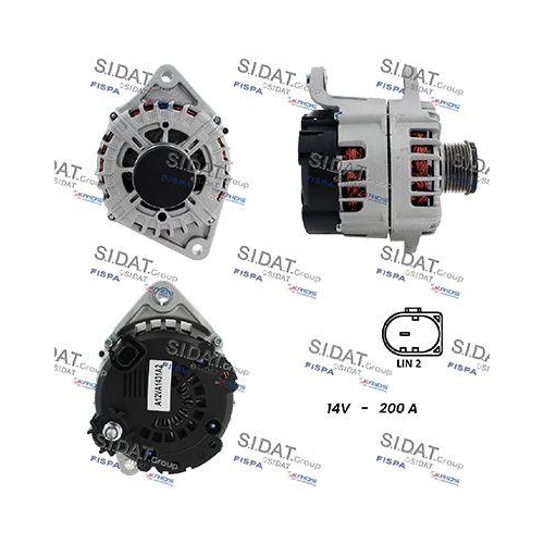 Generator Sidat A12VA1431A2 f&uuml;r Alfa Romeo Fiat Iveco Lancia