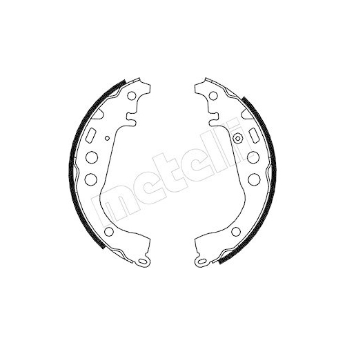 Bremsbackensatz Metelli 53-0431 f&uuml;r Toyota Geely Great Wall Hinterachse