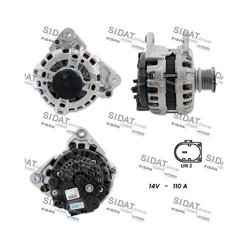 Generator Sidat A12BH0534 f&uuml;r Audi Seat Skoda VW Vag