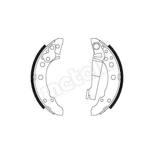 Brake Shoe Set Metelli 53-0465 for Audi Seat VW Rear Axle