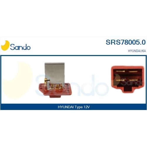 Widerstand Innenraumgebl&auml;se Sando SRS78005.0 f&uuml;r Hyundai Kia