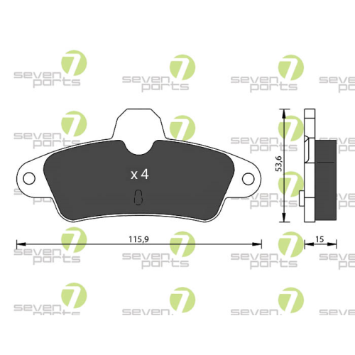 Bremsbelagsatz Scheibenbremse 7 Seven Parts SVP17580 f&uuml;r Ford 1. Hinterachse