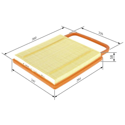 Luftfilter Bosch 1457433574 f&uuml;r Audi Seat Skoda VW