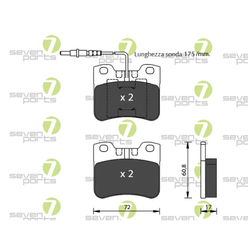 Bremsbelagsatz Scheibenbremse 7 Seven Parts SVP17860 für Citroën Peugeot