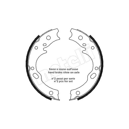 Bremsbackensatz Feststellbremse Metelli 53-0571 f&uuml;r Daihatsu Isuzu Mitsubishi